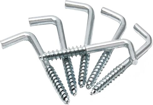 20 قطعة 50x18 مللي متر خطافات منحنية مربعة فضية لتعليق الأشياء شديدة التحمل in Kuwait