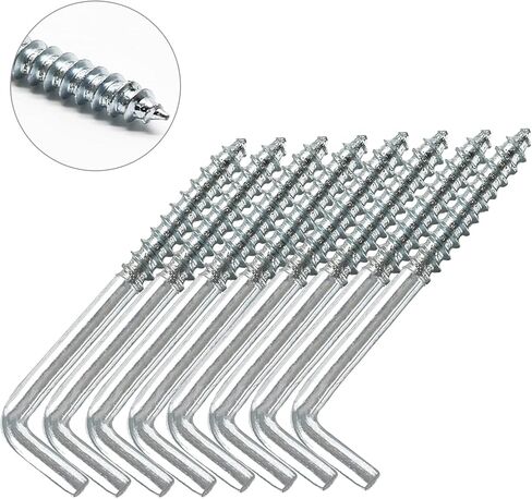 20 قطعة 50x18 مللي متر خطافات منحنية مربعة فضية لتعليق الأشياء شديدة التحمل in Kuwait