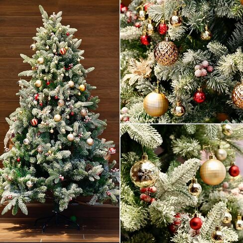 Christmas Tree Ornaments Set，Champagne Gold Christmas Ball Ornaments Set of 44 Pack 2.36 Inch Decorative Hanging Ball Ornaments Bulk for Xmas Holiday Party Indoor Decor in Saudi Arabia