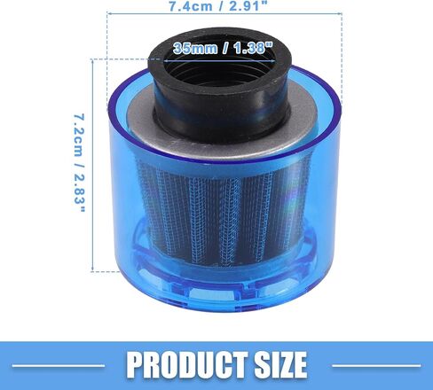 Air Filter Cleaner Straight 40mm/1.57" Motorcycle Filter for 110-125cc Most Motorcycles ATV Mopeds Dirt Bikes Race Bikes Blue in Saudi Arabia
