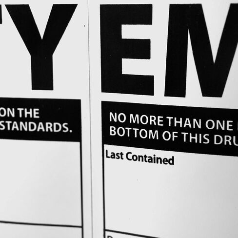 NMC HW35AL Empty NO More Than ONE INCH of Residue Remains ON The Bottom of This Drum. Drum is Empty by EPA Standards Label - PS Paper Hazmat Label in Saudi Arabia