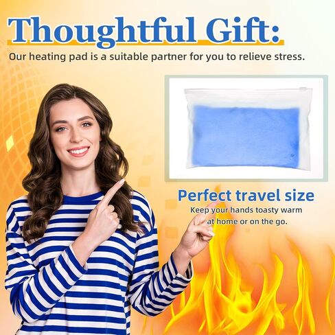 Mini Microwavable Heating Pad Reusable Cold Compress Bag with Washable Cover 4'' x 8'' Natural Hot and Cold Pad Moist Heat Pad for Cold Hands, Shoulder, Joint Pain, Sore Muscle (Blue) in Kuwait