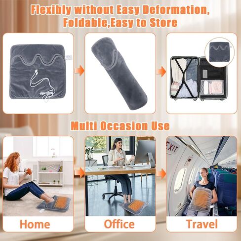 جهاز تدفئة القدمين الكهربائي من موستوب، وسادة تدفئة للقدم مزدوجة الجوانب ملفوفة بالكامل للرجال والنساء، جهاز تدفئة القدمين اللاسلكي مع يمكن غسله في الغسالة للسرير، تحت المكتب، المكتب، المنزل in Kuwait