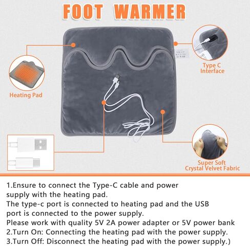 جهاز تدفئة القدمين الكهربائي من موستوب، وسادة تدفئة للقدم مزدوجة الجوانب ملفوفة بالكامل للرجال والنساء، جهاز تدفئة القدمين اللاسلكي مع يمكن غسله في الغسالة للسرير، تحت المكتب، المكتب، المنزل in Kuwait