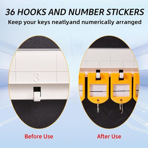 Key Lock Box, Key Cabinet Organizer, Metal Key Lock Box, 36 Position Digital Key Box with Key Tags, Key Holder Safe for Car, Hotels, Office, House in Saudi Arabia