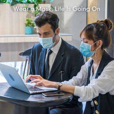 MAVINA Made in USA, Disposable Face Masks for Adults, 3 Ply Protection Meets ASTM Level 2 Standard, Breathable and Comfortable with Elastic Earloops, 50 Pcs in Saudi Arabia