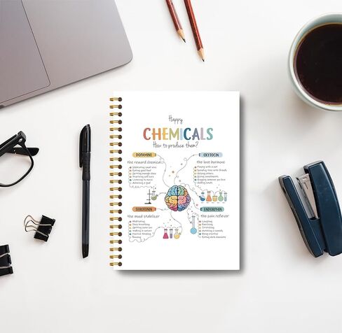 Mental Health Journal Notebook Spiral - Therapy Notebook,164 Pages, Mental Health Journal for Women, Funny Office Gifts, Positive Mind Journal, 5.5×8.3 in Kuwait