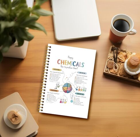 Mental Health Journal Notebook Spiral - Therapy Notebook,164 Pages, Mental Health Journal for Women, Funny Office Gifts, Positive Mind Journal, 5.5×8.3 in Kuwait