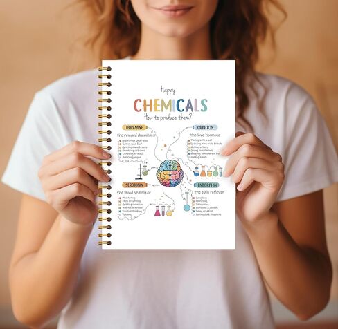 Mental Health Journal Notebook Spiral - Therapy Notebook,164 Pages, Mental Health Journal for Women, Funny Office Gifts, Positive Mind Journal, 5.5×8.3 in Kuwait