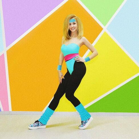 80s Accessories for Women Neon Leg Warmers Headband and Wristbands Set Knit Legwarmers for Ballet Dance Figure Skating in Saudi Arabia