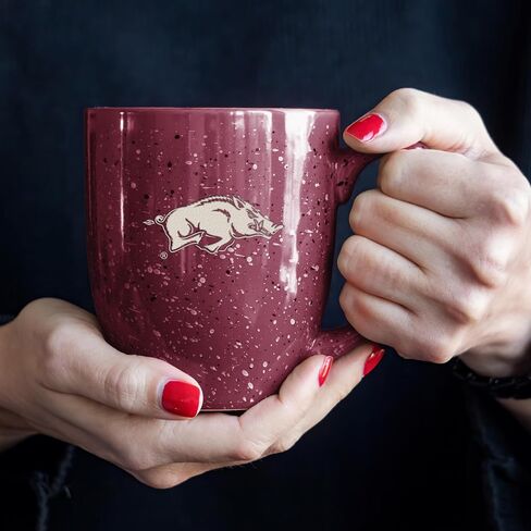 Rico Industries NCAA Baylor Bears Primary 16 oz Team Color Laser Engraved Speckled Ceramic Coffee Mug in Saudi Arabia