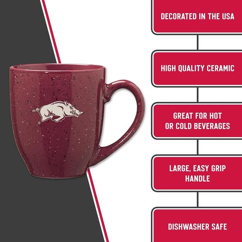 Rico Industries NCAA Baylor Bears Primary 16 oz Team Color Laser Engraved Speckled Ceramic Coffee Mug in Saudi Arabia