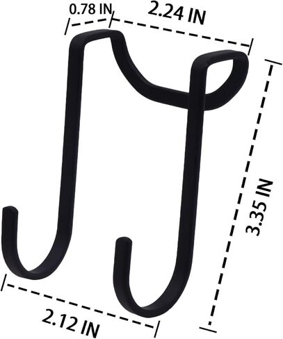 ATEN 2 حزمة شماعات مقصورة، شماعات خطافات الباب، وخطافات لتعليق المعاطف والصور والمحافظ والحقائب والمظلات وجيوب الملفات والقبعات والمزيد (أسود) in Kuwait