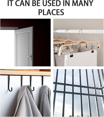 ATEN 2 حزمة شماعات مقصورة، شماعات خطافات الباب، وخطافات لتعليق المعاطف والصور والمحافظ والحقائب والمظلات وجيوب الملفات والقبعات والمزيد (أسود) in Kuwait