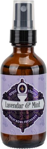 Royal Throne Dropper 4 Ounce Glass Bottle Scented Toilet Bowl Bathroom Spritz Spray, Lavender & Mint, Purple in Saudi Arabia