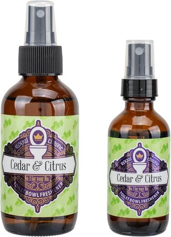Royal Throne Dropper 4 Ounce Glass Bottle Scented Toilet Bowl Bathroom Spritz Spray, Lavender & Mint, Purple in Saudi Arabia