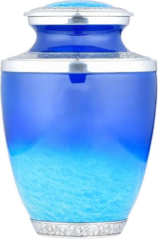 Urn for Human Ashes Adult Male Female - Handmade Cremation Urn, Wolf 4 Keepsake Urns with Velvet Bags - Wolf Steaming urn (One Large & 4 Small Urn) in Saudi Arabia