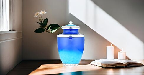 Urn for Human Ashes Adult Male Female - Handmade Cremation Urn, Wolf 4 Keepsake Urns with Velvet Bags - Wolf Steaming urn (One Large & 4 Small Urn) in Saudi Arabia