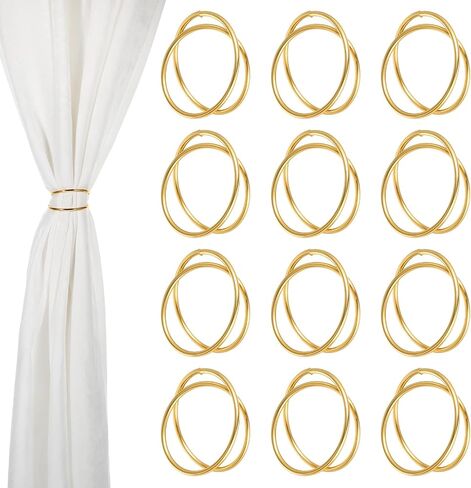 12 Pcs Gold Napkin Rings, Metal Spiral Napkin Rings, Gold Napkin Holders Buckles for Family Dinner, Wedding, Party, Table Decorations in Saudi Arabia