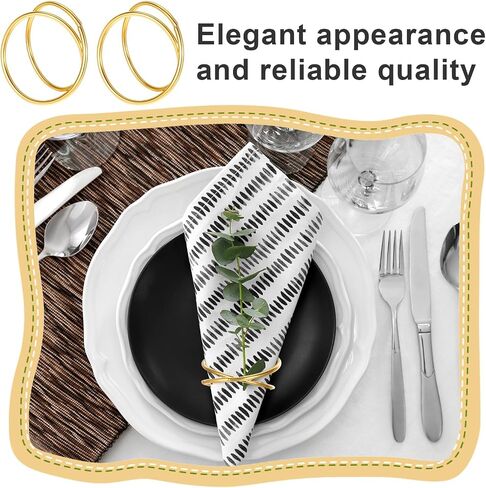 12 Pcs Gold Napkin Rings, Metal Spiral Napkin Rings, Gold Napkin Holders Buckles for Family Dinner, Wedding, Party, Table Decorations in Saudi Arabia