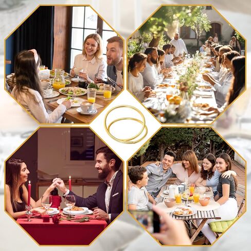 12 Pcs Gold Napkin Rings, Metal Spiral Napkin Rings, Gold Napkin Holders Buckles for Family Dinner, Wedding, Party, Table Decorations in Saudi Arabia