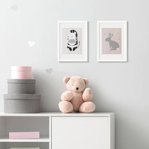 upsimples A4 Picture Frame, Display Pictures 6x8 with Mat or 8.3x11.7 Without Mat, Wall Hanging Photo Frame, White, 1 Pack in Kuwait
