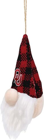 FOCO NCAA Unisex-Adult NCAA College Team Logo Holiday Plaid Hat Plush Gnome Tree Ornament in Saudi Arabia
