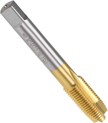 صنبور لولبي بقابس لولبي M4 × 0.7 مم، للحفر والتنصت، H2 3 مزامير HSS، مطلي بالتيتانيوم، ساق مستديرة مع صنابير لولبية مترية ذات نهاية مربعة، قطعة واحدة in Kuwait