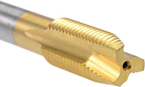 صنبور لولبي بقابس لولبي M4 × 0.7 مم، للحفر والتنصت، H2 3 مزامير HSS، مطلي بالتيتانيوم، ساق مستديرة مع صنابير لولبية مترية ذات نهاية مربعة، قطعة واحدة in Kuwait