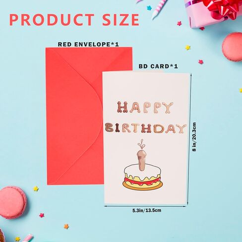 Funny Birthday Card - 3D Pop Up Happy Birthday Card with Envelope and note for Men Women Adult Husband Wife Boyfriend Girlfriend Mom Dad - Funny Gift for Him Her in Saudi Arabia