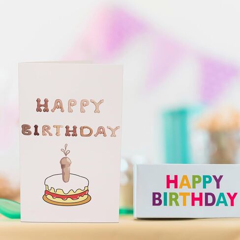 Funny Birthday Card - 3D Pop Up Happy Birthday Card with Envelope and note for Men Women Adult Husband Wife Boyfriend Girlfriend Mom Dad - Funny Gift for Him Her in Saudi Arabia