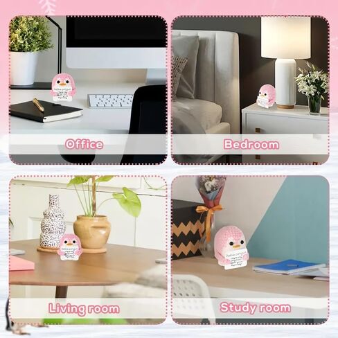 Mini Funny Emotional Support Penguin, 3" Positive Penguin with Cheer up Card, Handmade Cute Knitted Crochet Soft Plush for Friends, Parties,Christmas Decoration and Encouragement in Saudi Arabia
