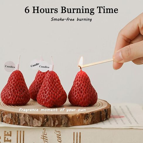 Strawberries Candles Gifts for Women, Aromatherapy Candle, Room Decor Cute Strawberries Shaped Scented Candles, Aesthetic Decorative (6 Red and 3 Pink, 3 Inch) in Saudi Arabia