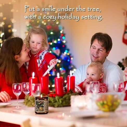 شمعة عيد الميلاد | شمعة شجرة عيد الميلاد، شمعة معطرة للمنزل، هدايا شموع عيد الميلاد - هدايا عيد الميلاد لعطلة الشتاء للنساء والرجال - شموع برطمان للعلاج العطري سعة 7 أونصة in Kuwait