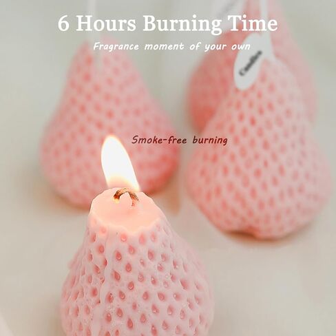 Strawberries Candles Gifts for Women, Aromatherapy Candle, Room Decor Cute Strawberries Shaped Scented Candles, Aesthetic Decorative (6 Red and 3 Pink, 3 Inch) in Saudi Arabia