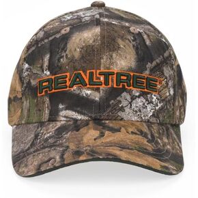 Realtree APX Camo Baseball Cap Hat 100% Cotton Twill (Peached)