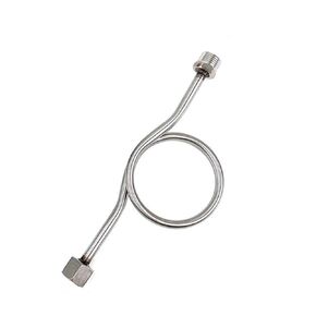 Stainless Steel Buffer Tube Dashboard Tube Pressure Round Accessory 4 Minute Thickened Pressure Gauge Bend Used for Pressure Gauge Installation Pipe Buffer Increase Pressure Gauge Protection