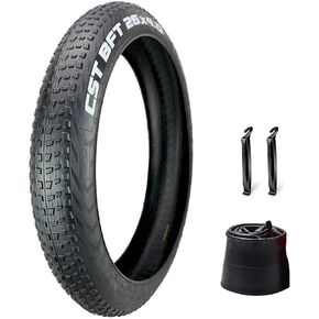 20x4.0 Fat Bike Tire, Replacement Bike Tires with Tube, Foldable Snow Bicycle Tires Kit, High-Performance Puncture Resistant Fat Tire for E-Bikes Mountain Bikes, Bike Tire for Street or Trail Riding