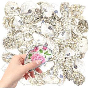 50PCS Oyster Shells 3"-4" Oyster Shells Bulk Oyster Shells for Home Decor Vase Filler, Ornaments, DIY Arts and Crafts Sea Shells, Deeper Shells