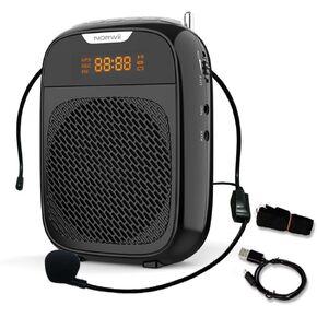 NORWII Mini Voice Amplifier Portable Rechargeable Bluetooth Speaker 4000mAh with Wired Microphone Headset PA System Personal Voice Amplifier for Teachers, Tour Guides, Meeting, Coaches (Rose Gold)