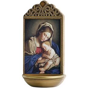 Christian Brands Mary Madonna and Child Holy Water Font - Marco Sevelli - YC914