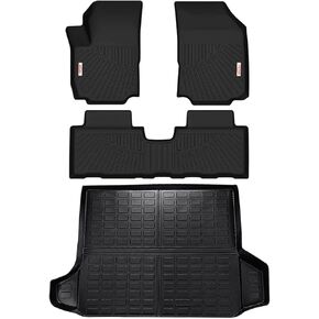Floor Mats Accessoires 2 Row Set & cargo liners Custom Fit for Chevy Chevrolet Trax 2024 2025,All Weather Guard Waterproof TPE Floor Liners Rear Trunk Mats,Black