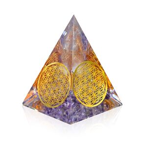 Orgone Pyramid – Aura Healing Crystal E-Energy Protection Orgone Energy Generator – Nubian Orgonite Pyramid for Activate Seven Chakra – Shield Negative Entities Meditation Yoga Heal