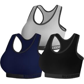Racerback Sports Bras for Women Medium Support Wireless Padded Full Coverage Workout Bra Multipack