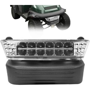 Upgrade Golf Cart Headlight Kit for Club Car Precedent 2004-UP, Golf Cart Front LED Light Kit with Bumper Replacement for Club Car Precedent Gas&Electric