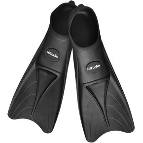 Hiturbo Snorkel Fins, Swim Fins Diving Fins Full Foot Pocket Fins Increase Thrust Swimming Training Flippers Women Men Fin for Scuba Diving