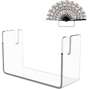 Boloyo Acrylic Fan Display Stand , Clear Fan Display Holder Base Easel for Folding Handheld Fan, Foldable Fan , Cireular Fan , Japanese Fan , Chinese Fan , Traditional Fan (1PC)