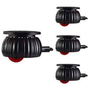 4PCS Self Adhesive Caster Wheels 1.37 Inch for Furniture,Storage Box,Mop Bucket,Stainless Steel Universal Pulley,Small 360 Degree Rotating Caster Wheels for Appliances Table Feet Planters White 4 Pack