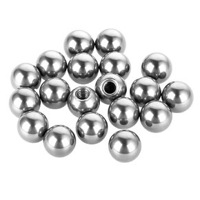 20Pcs M4 Thread Cap Nuts Knob Light Fixture Screws Decorative Screw Caps Steel Screw Caps Nut Cover Ball Lamp Decoration for Furniture Lighting, Silver