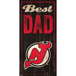 Fan Creations NHL New Jersey Devils Unisex New Jersey Devils Best Dad Sign, Team Color, 6 x 12